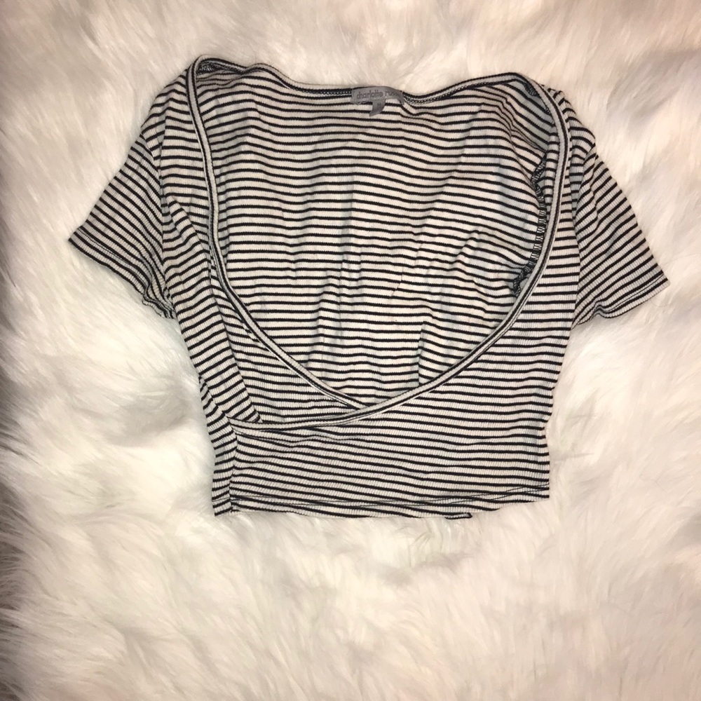 Deep V, Crop Top